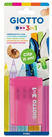 GIOTTO - Blister 1 taille-crayon 3 en 1