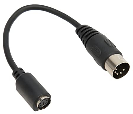 Tastatur-zu-Maus-Adapterkabel für Konsole, 5-poliger DIN-Stecker auf 6-polige -DIN-Buchse, Tastaturkonverterkabel, 6 Zoll