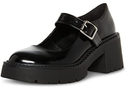 Madden Girl Women's Thunderr Mary-Jane, Black Box, 8