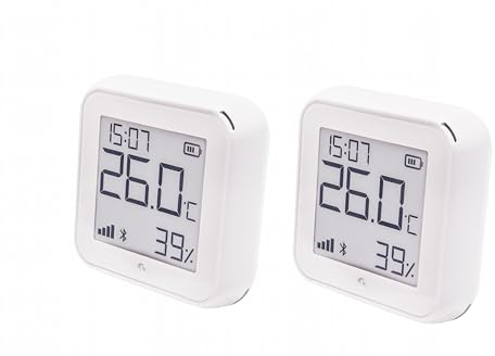 SHELLY WLAN-Temperatur- u. Feuchtigkeitssensor Plus H&T Gen. 3, BT, weiß, 2 Stück