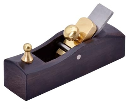 Mini Hand Planer for Woodworking, Wood Planer Hand Tool Flat Bottom Trimming Plane for Wood Planing Surface Smoothing, with 1 Planer Blade and 1 Metal Fixer - A