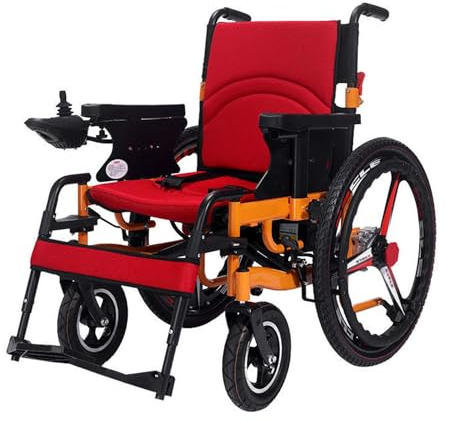 SXLXLJQHJW Elektrischer Rollstuhl Faltbar, Elektrorollstuhl Faltbar Mit Li-Ion Battery 24V 12Ah, Sitzbreite 50 Cm, Gewichtskapazität 130KG Kg, Für Ältere & Behinderte Menschen Elektrorollstuhl,B