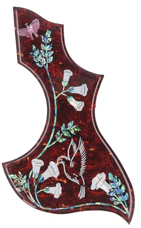 Adhesive Back Hummingbird Pickguard Hummingbird Pickguard Guitar Pickguard Anti-Scratch Protection Scratch Plate Parts for Acoustic Guitar with Adhesive Easy to Apply