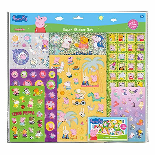 Peppa Pig - Super Aufkleber-Set - Multicolor - Vinyl - Indoor - 10 Sticker