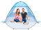 Strandmuschel Tragbarer Strandzelt Sonnenschutz Windschutz Zelt mit UV-Schutz 50+ Einfacher Aufbau Extra Light Kleines Packmaß Camping Zelt für Strand Garten (Blau, 2 Personen)