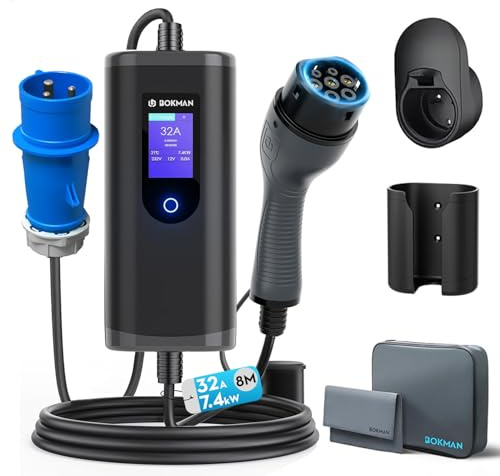bokman Laddbox till Elbil 7,4 kW | Laddstation med CEE-kontakt (P17)