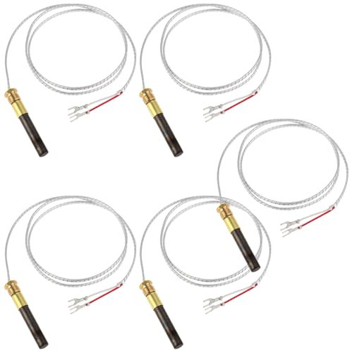 Generatore di termopile a 5 pezzi, 750 Mv, 24 termocoppia in alluminio per riscaldatori a gas ed elettrodomestici, durevole ad alta temperatura