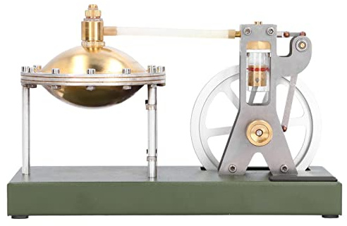 Qudinip Modèle de Machine à Vapeur Transparente, Jouet éducatif pour Projets Scientifiques, Apprentissage et Présentations, en Acier Inoxydable et Cuivre, 20 X 9 Cm