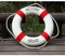 GIVBRO Bouée de sauvetage nautique décorative avec anneau de bienvenue à bord - Rouge