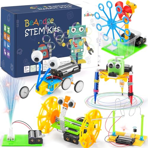 BeAndge STEM Kits for Kids Age 6-8 8-10 - Boy Gifts for 6 7 8 Year Old Boys Birthday Gift, STEM Toys for Age 8-13, Science Kits for Kids 5-7 8-12, Robotics Experiment Engineering Robot Building Crafts