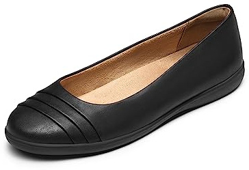 DREAM PAIRS Women's Flats with Arch Support, Ballet Flats for Women Dressy Comfortable, Round Toe & Slip On Office Shoes SDFA2306W,Size 8,Black,SDFA2306W