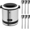 WMF Set 2-teilig Küchenminis 3in1 Eismaschine, Ice Maker für Frozen Joghurt, Sorbet und Eiscreme, Gefrierbehälter 300 m und Nuova Eislöffel Set 6-teilig, Eisschaufel 14 cm, Cromargan Edelstahl poliert