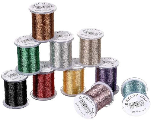 DIYEAH Filo Nylon 0.3Mm Per Gioielli Set 10 Fili Colorati Per Collane Perline Macramè Cucito Annodare Lavorazione Creativa Filo Artigianale
