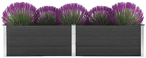 Xichuzi Arriate, Mesa De Cultivo, Huerto Domestico, Cultivo De Plantas Aromaticas, Arriate De Jardín, de WPC Gris 250x100x54 cm