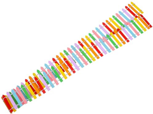 YARNOW Valla De Madera Mini para Jardín Decoración De Micropaisaje Borde De Jardín De Hadas Simulación De Flores para Paisajismo Exterior