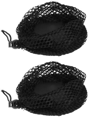 BESPORTBLE 2St Mesh-Taschen Würfel Trinken Korb Tennistasche Gurtband Baseballtasche Glocke Tennis Bag netzbeutel föiegengittertüten netzsäcke mesh Bag Bälle Tasche Beutel für Netzbälle Black