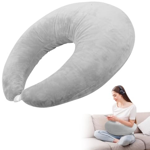LOMUG Cuscino ergonomico per il collo adulti, per momenti creativi, cuscino di supporto all'uncinetto, cuscino ergonomico per braccio da gioco, leggero, portatile, allevia la tensione (grigio)