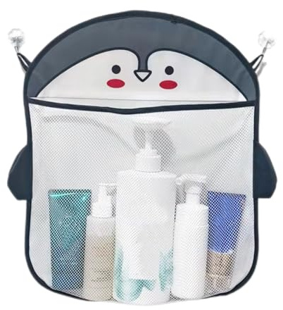 Nudorpn Rangement pour de bain avec filet - Avec ventouses - Séchage rapide et lavable - Pour bébé et enfant