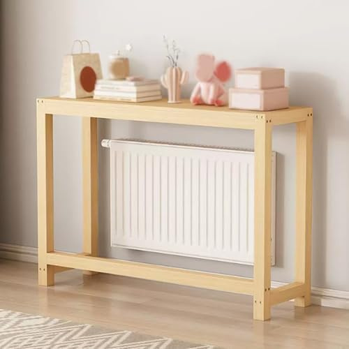 Estante para radiador, almacenamiento y decoración de madera, mesa de sofá para sala de estar, baño, dormitorio, cocina