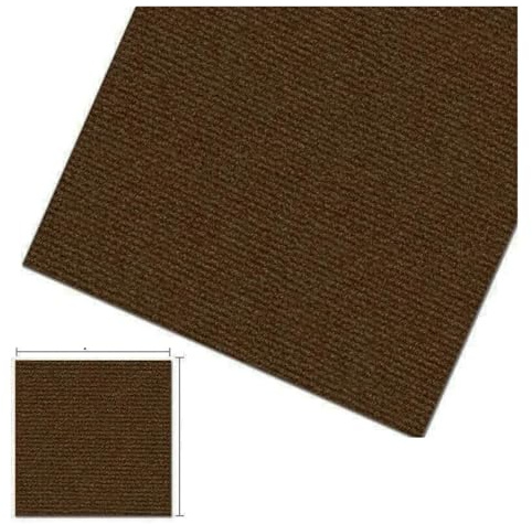 piastrelle di moquette autoadesive Piastrelle for pavimenti autoadesive, tappeti quadrati, tappetini staccabili e attaccabili, fai da te, for cucina, sala pranzo, camera letto(Brown-30x30cm,40PCS)