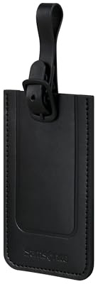 Samsonite TA Revolution - Set Etiquetas de Equipaje 2 Piezas, Etiquetas para Maletas y Bolsas, con Correa Ajustable, Tarjeta de Dirección, Solapa de Privacidad, Negro