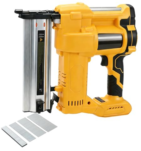 Clavadora inalámbrica de 2 pulgadas de 18GA compatible con Dewalt 20 V, pistola de clavos 2 en 1 sin escobillas y pistola de grapas con clavos F50 y grapas K440 para carpintería en el hogar