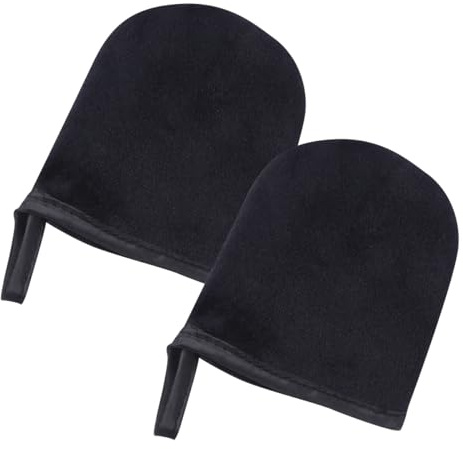 KJHBV 2 Stück Handschuh Selbstbräuner aus Weichem Lint zum Auftragen von Sonnencreme und Öl Wiederverwendbar als Strandhandschuhe für Gleichmäßige Bräunung