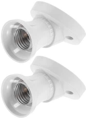 KAJNBN 2 St Vinklad Lampfattning med Skruvmontering Minimalistisk Tak Vägglampa Utrymmessparande Design för Kök Badrum och Butiksexponering