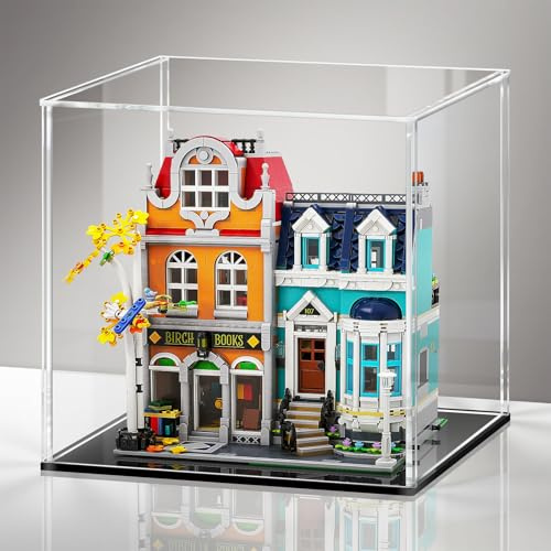 HUIJINTAO Clear Acrylic Display Case Countertop Box Cube Organizer Stand Dustproof Protection Showcase for Action Figures/Toys/Collectibles(12.6x12.6x12.8inch;33x33x33cm)