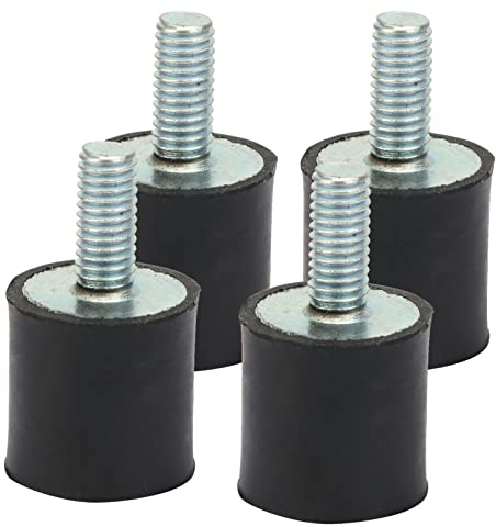 Fafeicy 4PCS M5 Anti Vibration Rubber Mounts, Efficient Noise Reduction Dampers, M5 *12 Thread for Air Compressors, Car Engines, and Machinery