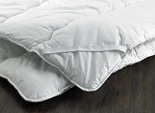 Diana Cowpe SMALL SINGLE MATTRESS TOPPER Luxury 100% Cotton Cover SOFT & BOUNCY ANTI-ALLERGY FILLING Elasticated Corners Mattress Pad MADE IN UK