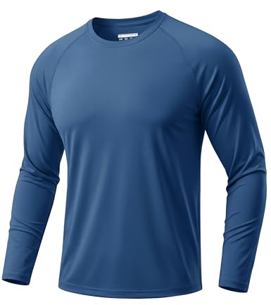 TACVASEN Herren UPF 50+ UV Sonnenschutz Longsleeve Shirt Langarm Tshirt