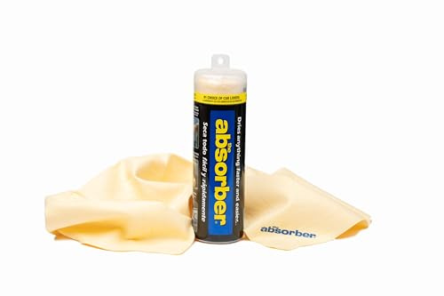 Clean Tools The Absorber Synthetic Premium Drying Chamois Cloth for Car: Super Absorbent, Scratch-Free and Washable | 27-Inch x 17-Inch, Natural, Large (PN: 14943-149)