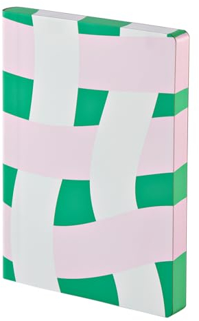 Nuuna Notizbuch A5+ | Graphic L - Picknick | 3,5 mm Punktraster | 256 nummerierte Seiten | 120 g Premium-Papier | Leder weiß | nachhaltig produziert in Deutschland