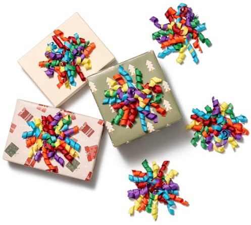 MORSUNBELA Geschenkband, Geschenkschleifen Selbstklebende Schleifen, 6 Stück Schleifen Deko Selbstklebende Band, für Hochzeit Party Geschenke Einpacken Dekoration (Gemischte)