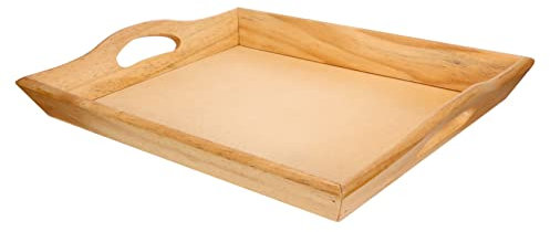 Cabilock 1 Pieza palet cuadrado de madera maciza bandejas de desayuno plato de madera platos de postre de madera platos de servicio bandejas de frutas de madera placas de comida