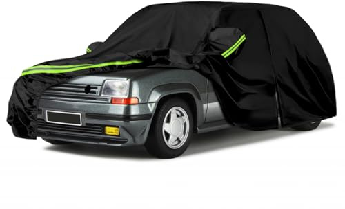 Telo Copriauto Impermeabile sostituzione per Renault 5 1972-1996, Copertura Auto Protettiva Dell'auto, Telone per Auto Garage Completo Esterno Strisce Riflettenti