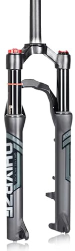 QHIYRZE 20/24'' Horquilla De Suspensión Air para Bicicleta De Montaña Recorrido 100mm Estudiantes Adolescentes Horquilla Delantera MTB 1-1/8 Recta 9x100mm QR Freno De Disco Ligera(24'')