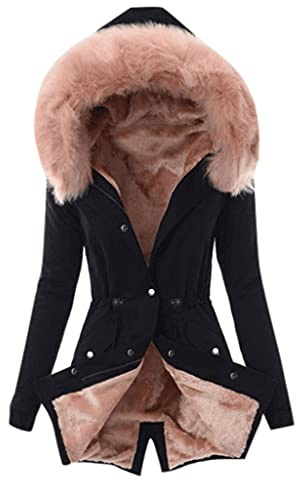 Hiver Chaud Polaire Chic Interieur Court Femme Zippée Chaude Parka Chaud Veste Laine Coupe Manteau Mi-Long Carreaux Vetement Veste D'intérieur Polaire Femme Noir L