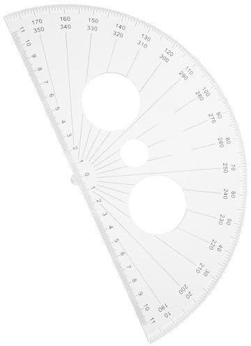 FOMIYES Measuring Protractor Half Circle Plastic Protractor for Students and Teachers with Angle Measurement from 0 to 180 Degrees, Safe and Sturdy Design for Math Lesson and Work