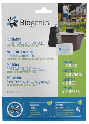 Biogents BG-Sweetscent attrattore zanzare I Set da 3 I attira la zanzara Tigre Asiatica e la zanzara Dengue nella Trappola BG-mosquitaire I Compatibile con Altre trappole