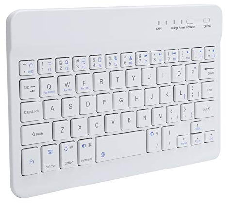 VBESTLIFE Miniteclado de 59 Teclas, Teclado Bluetooth, Portátil, Suministros de Tableta, Blanco, diseño de Chocolate, Lindo Mini Teclado, para Estudiantes, para el hogar/Oficina/Escuela