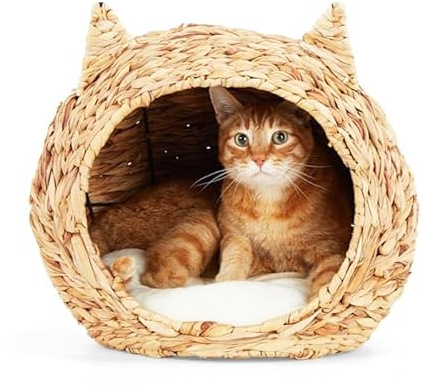EveryYay by Petco Straw Cat Head Bed, 16.5 L X 14.2 W X 14.5 H