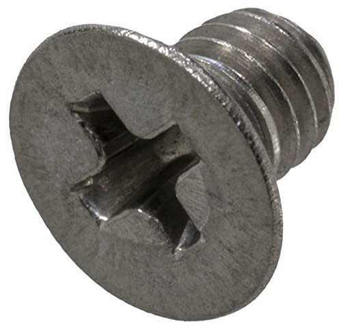 AERZETIX - C59472 - Juego de 50 tornillos de metal M3x4mm con cabeza fresada - huella PH1 - DIN 965 - en acero inoxidable A2 - rosca métrica estándar - destornillador montaje fijación