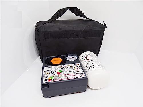 Partsdealers TYRE PUNCTURE REPAIR KIT GENUINE CONTINENTAL PUMP + SEALANT GLUE BOTTLE AIR COMPRESSOR INFLATOR SET IN BAG FOR ALL MODELS B.B. 2028