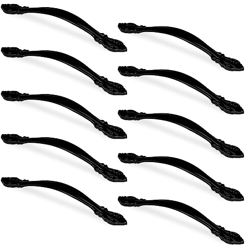Mavö 10 Stück Schwarze Schrankgriffe 128mm Lochabstand Schubladengriffe Möbelgriff Griff Türgriff Küche Aluminium schwarz Rosa (128mm)
