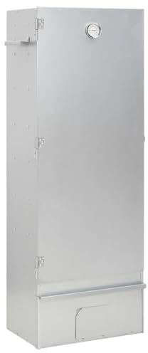 vidaXL Räucherofen, Räucherschrank mit Holzspänen Kaltrauchgenerator Thermometer, Räucherkammer für Außen, Räuchergrill Räucherzubehör, Verzinkter Stahl