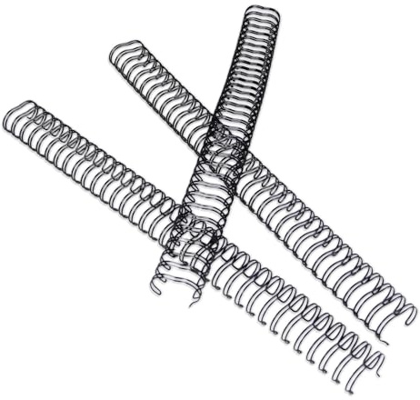 RAYSON Trådbindande ryggar, 160 ark, 3:1 stigning, 19 mm, 34 öglor, A4, svart, paket med 50