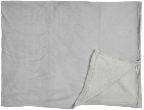 HOME DECO FACTORY, TX0113 - Manta de Microfibra Gris Claro, Suave y Elegante, sofá o la Cama, Ideal para Noches Frescas, 120 x 150 cm, Color Gris Claro