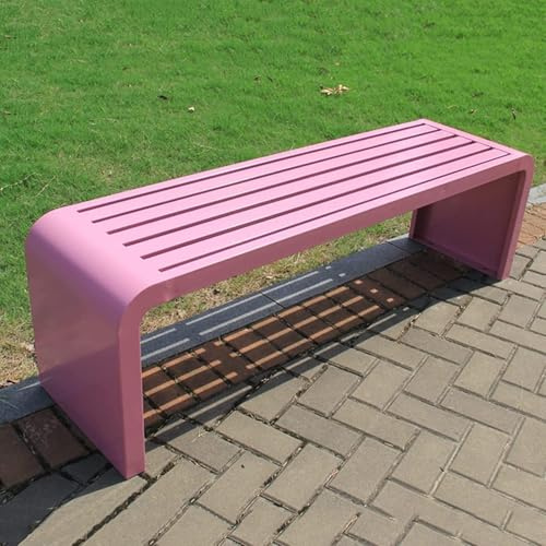 Generic Outdoor Benches Weatherproof, Metal Bench Potting Benches, Steel Frame, Park Bench Patio Garden Bench, 001, 47.2x15.8x17.8inch
